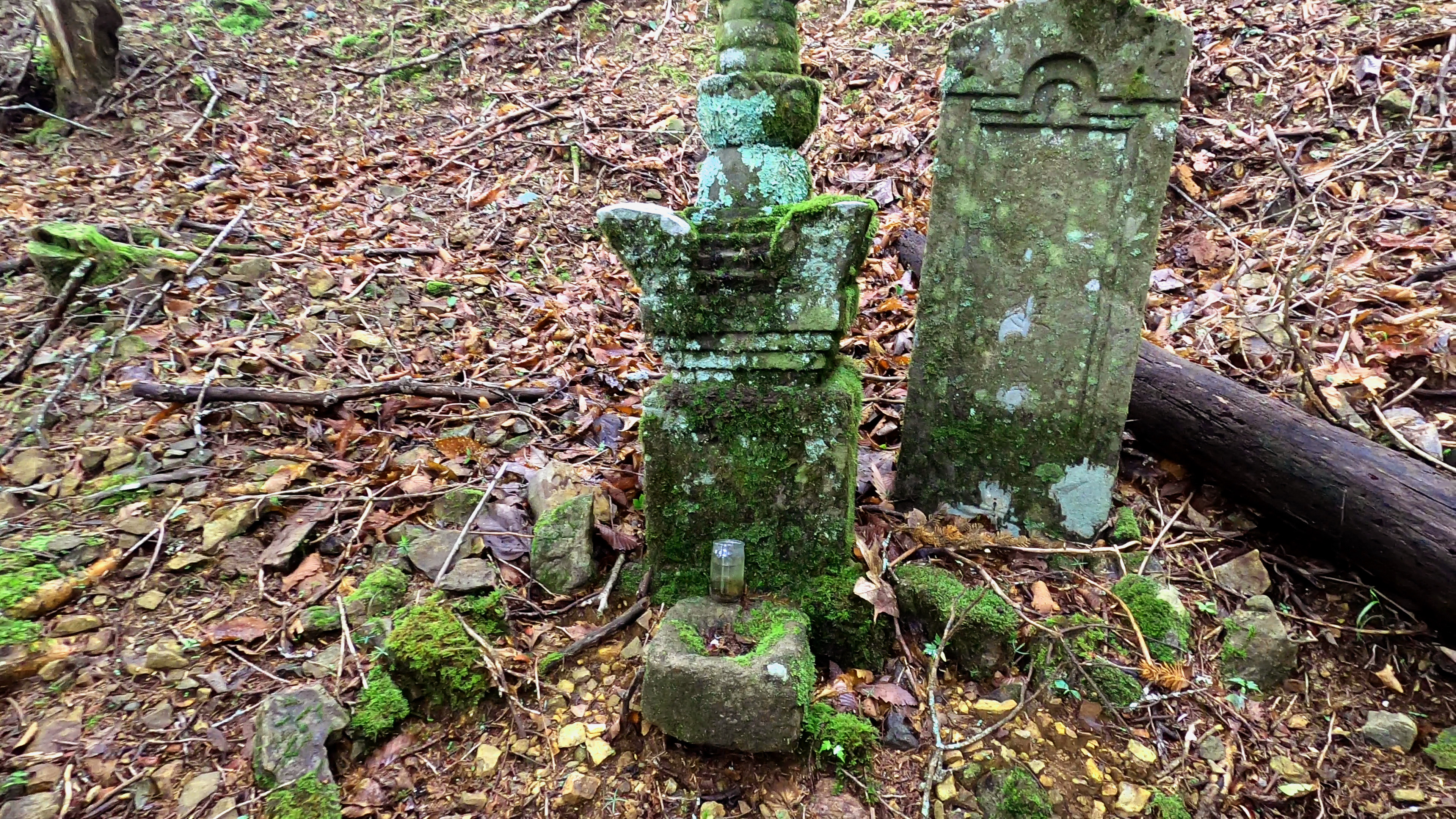 Stone memorial pagodas at Nakayama